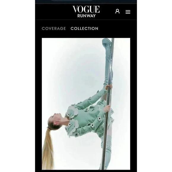 $1695 VIVETTA 3D EMBROIDERED BABY DOLL DRESS Sz 40 / S AquaMint Green - Picture 4 of 16